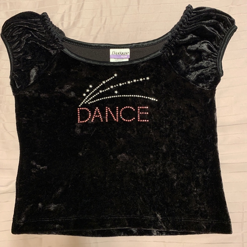 Black Danskin velvet shirt ( 10/12)